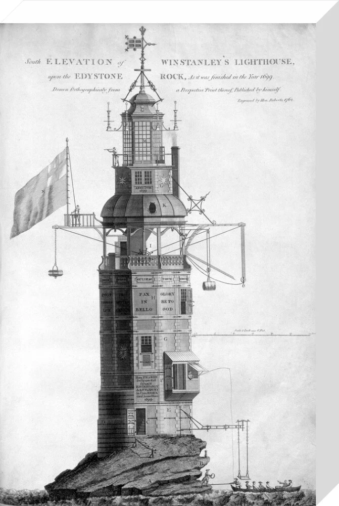 The original Eddystone lighthouse, 1699. - Image 32