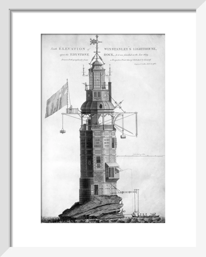 The original Eddystone lighthouse, 1699. - Image 4