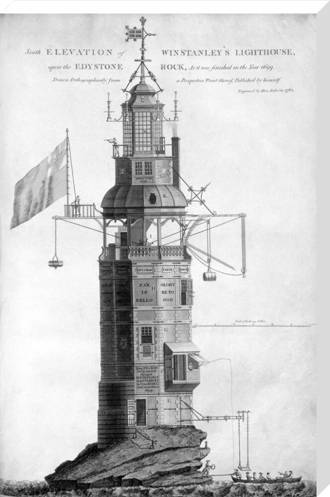 The original Eddystone lighthouse, 1699. - Image 67