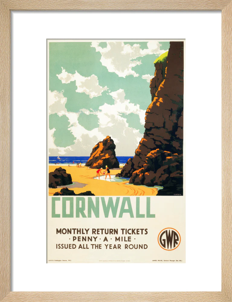 'Cornwall', GWR poster, c 1937. - Image 11