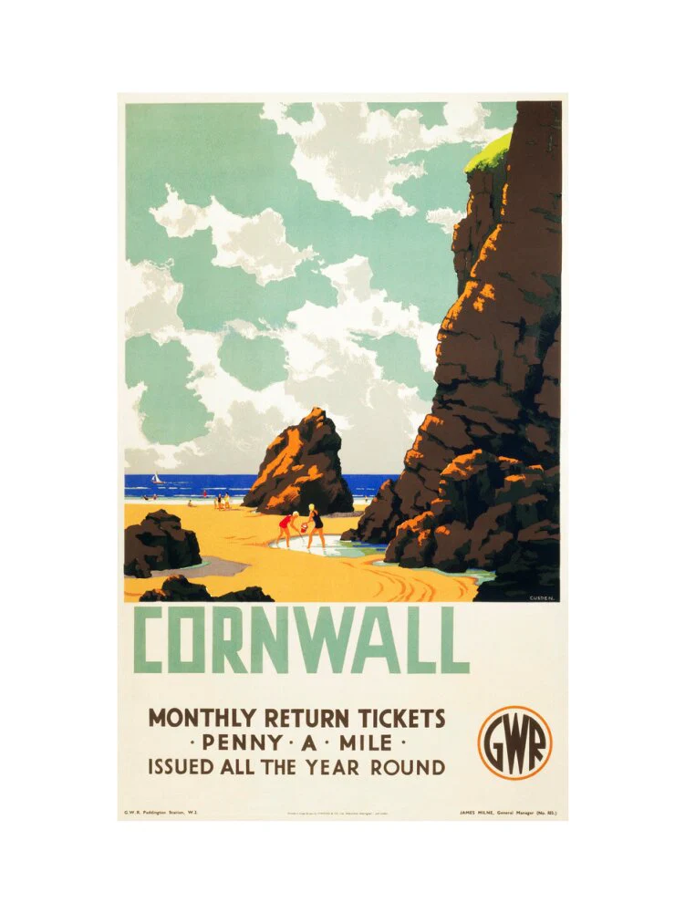 'Cornwall', GWR poster, c 1937. - Image 12