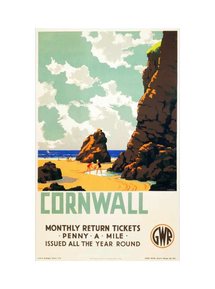 'Cornwall', GWR poster, c 1937. - Image 22