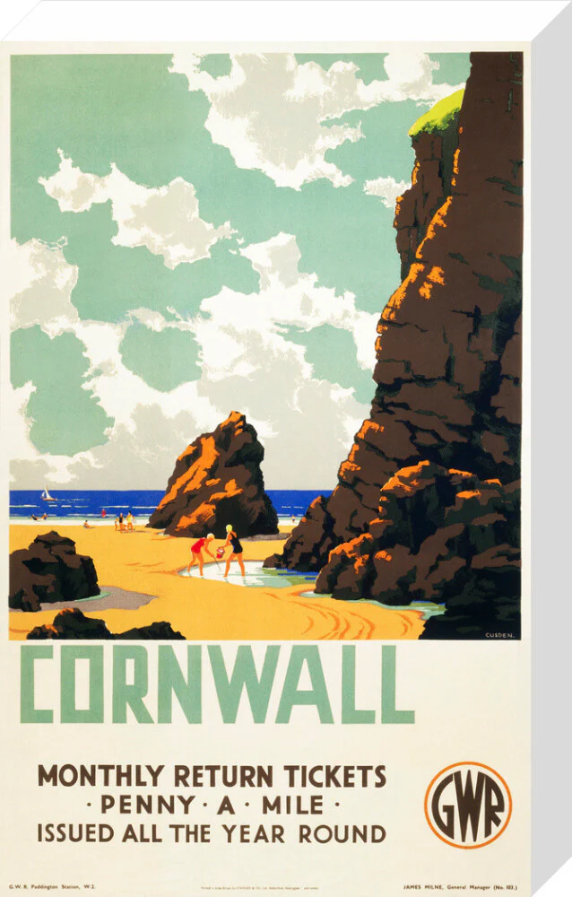'Cornwall', GWR poster, c 1937. - Image 65
