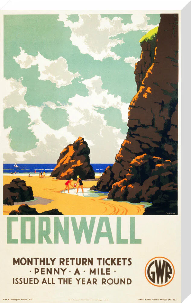 'Cornwall', GWR poster, c 1937. - Image 66