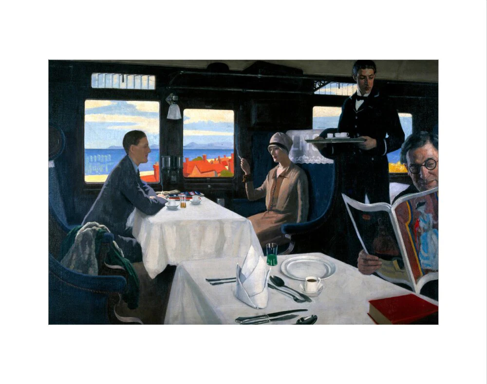 Interior of an LMS refreshment car, 1923-1935. - Image 2