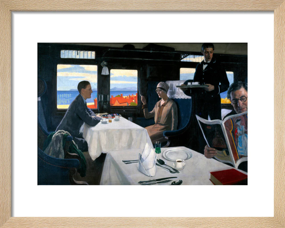 Interior of an LMS refreshment car, 1923-1935. - Image 6