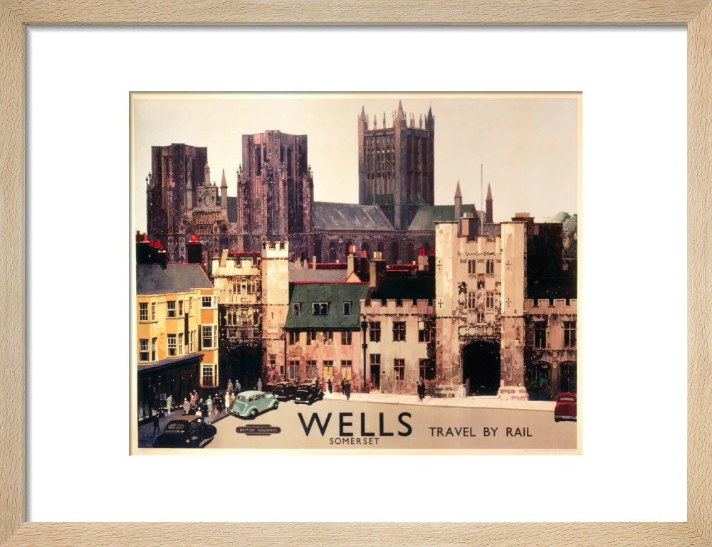 Wells, Somerset, BR (WR) poster, c 1950s. - Image 11