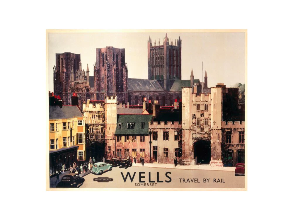 Wells, Somerset, BR (WR) poster, c 1950s. - Image 12