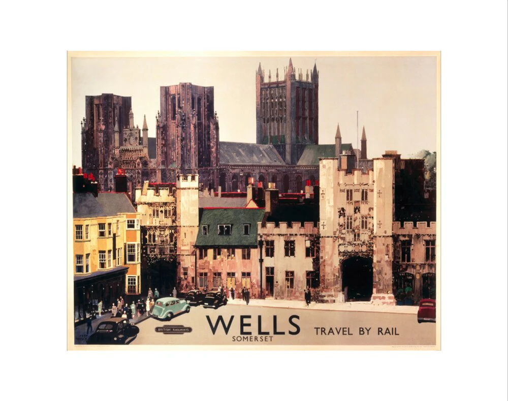 Wells, Somerset, BR (WR) poster, c 1950s. - Image 35
