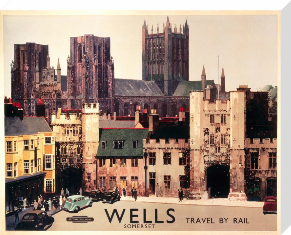 Wells, Somerset, BR (WR) poster, c 1950s. - Image 66