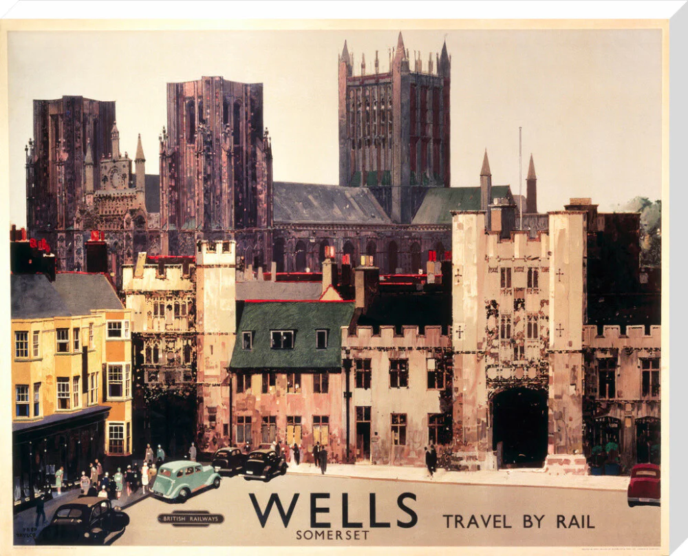 Wells, Somerset, BR (WR) poster, c 1950s. - Image 67