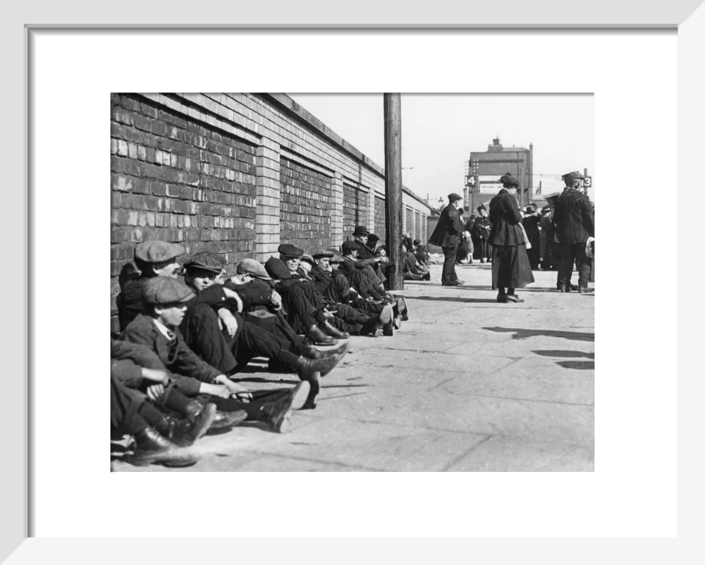 Miners resting at Central Station, Blackpool, 21 June 1919. - Image 4