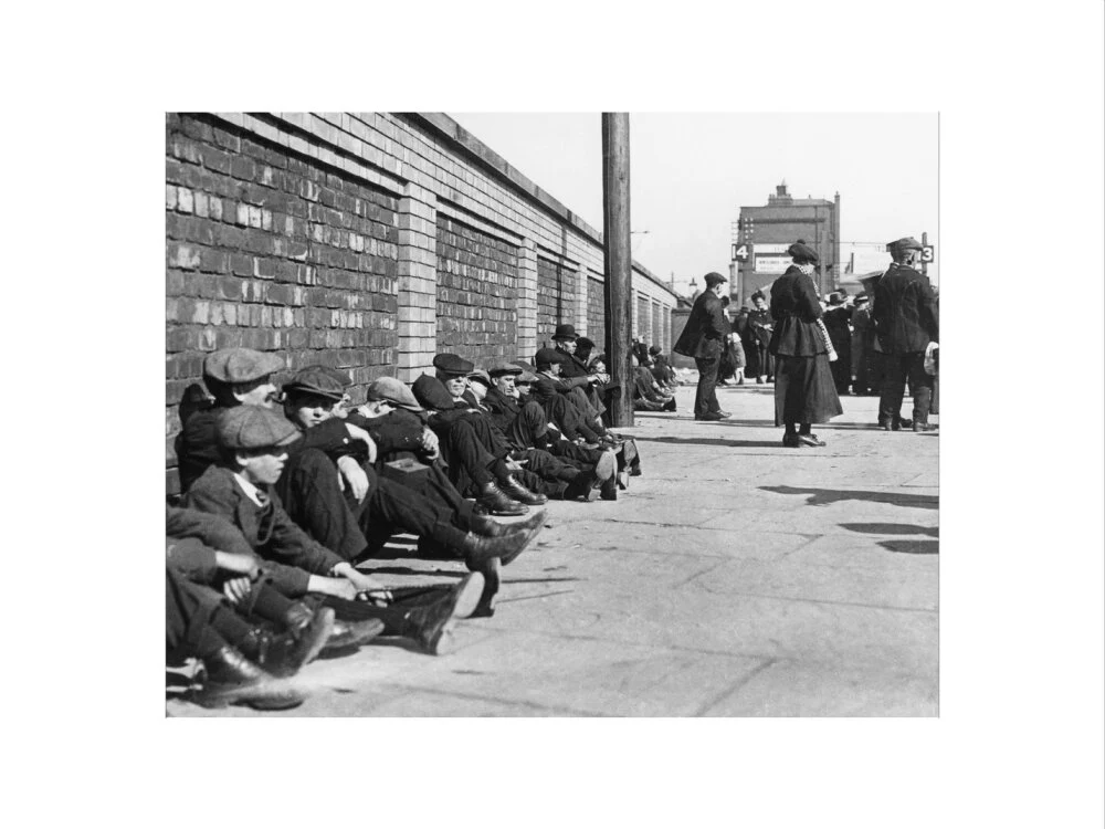 Miners resting at Central Station, Blackpool, 21 June 1919. - Image 50