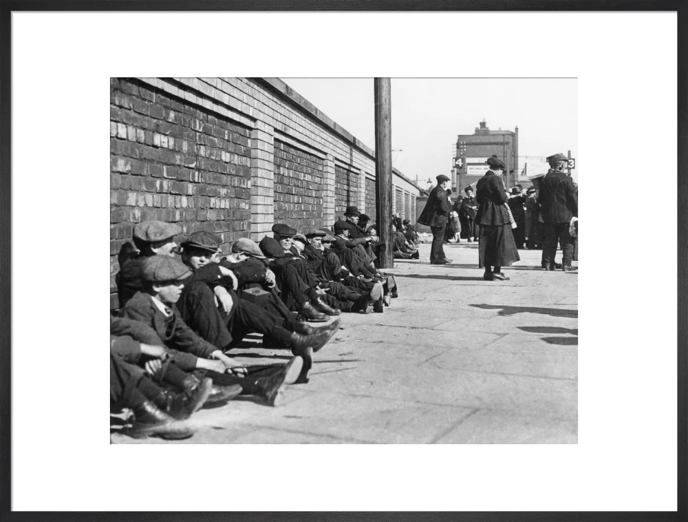 Miners resting at Central Station, Blackpool, 21 June 1919. - Image 56