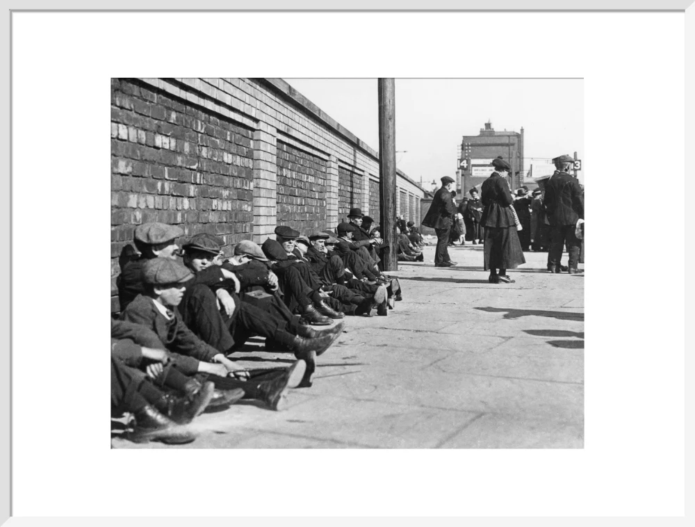 Miners resting at Central Station, Blackpool, 21 June 1919. - Image 57