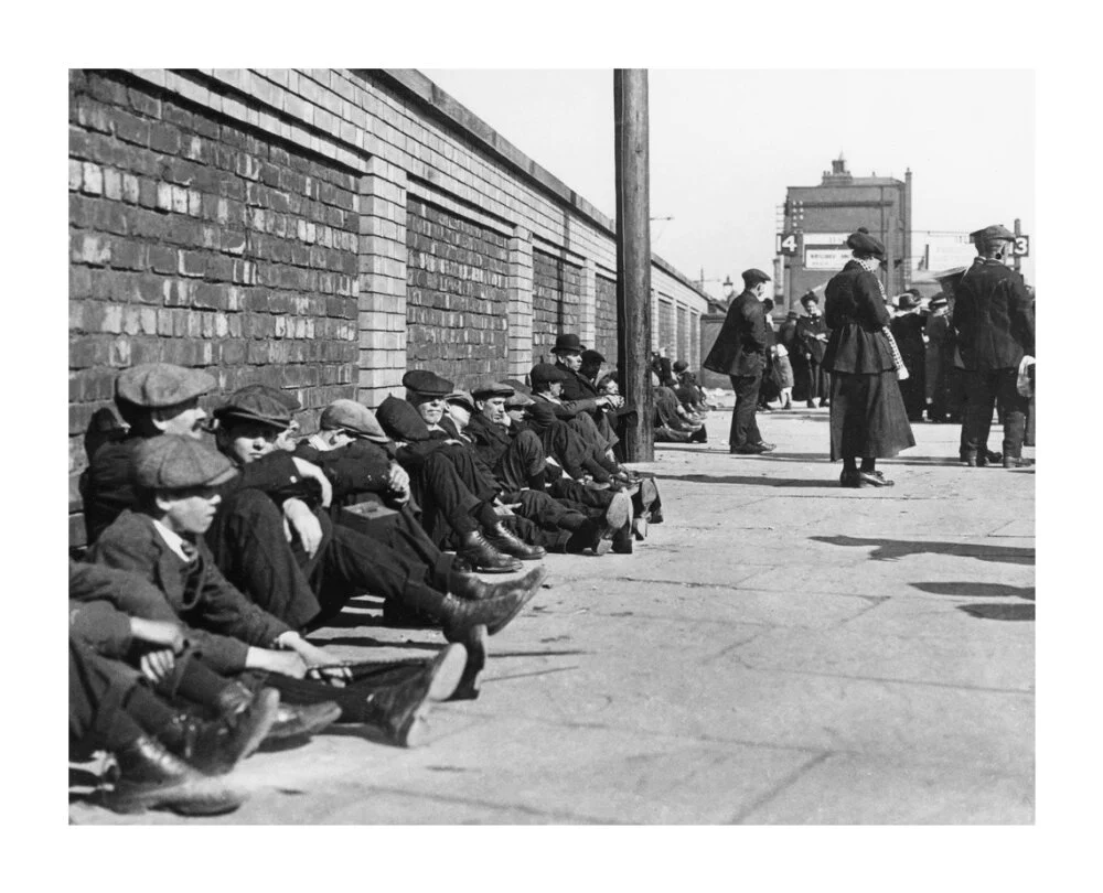 Miners resting at Central Station, Blackpool, 21 June 1919. - Image 63