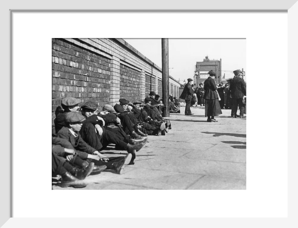 Miners resting at Central Station, Blackpool, 21 June 1919. - Image 9