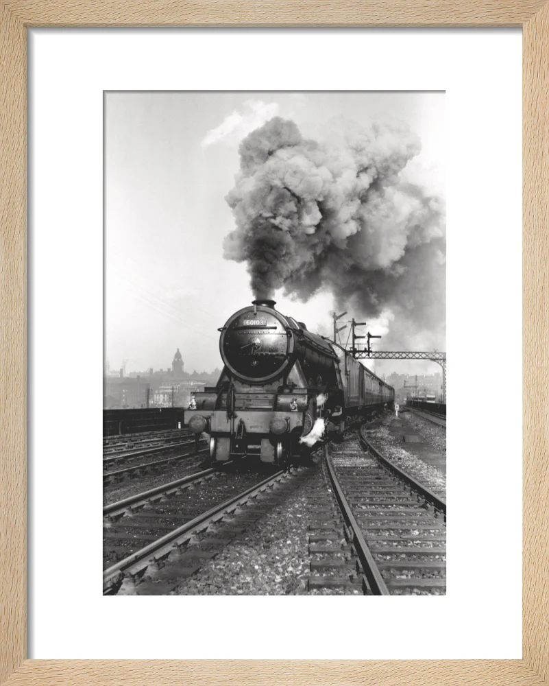 'Flying Scotsman' A3 Class steam locomotive leaving Leeds station, 1956. - Image 6