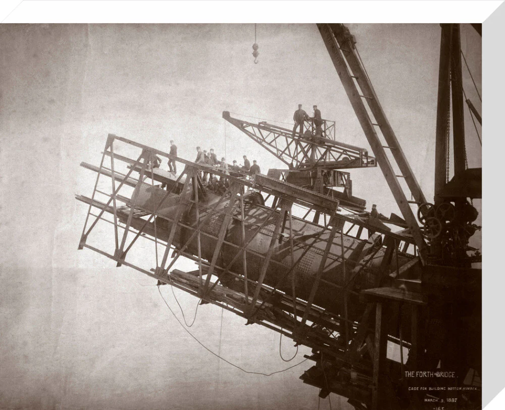 Construction works, Forth Railway Bridge, Scotland, 9 March 1887. - Image 32