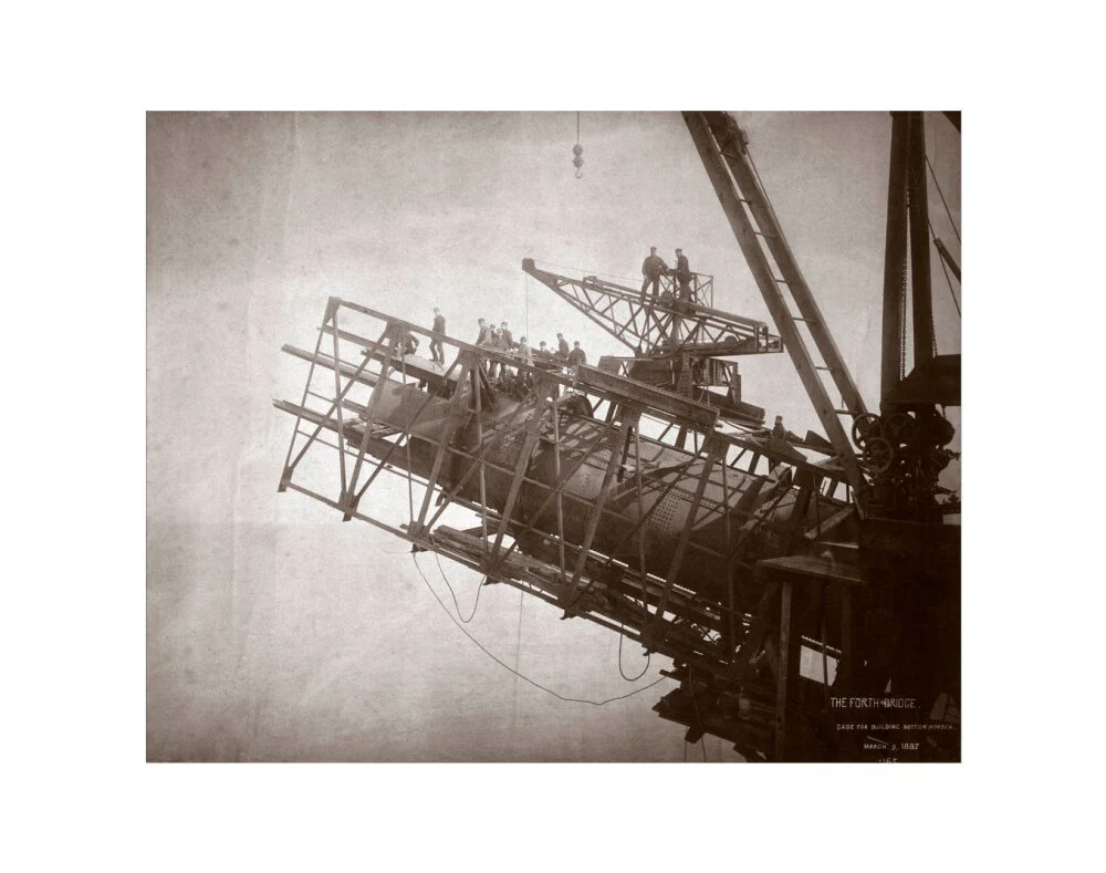 Construction works, Forth Railway Bridge, Scotland, 9 March 1887. - Image 35
