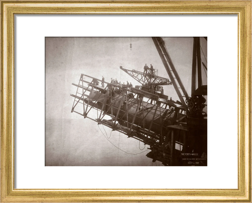 Construction works, Forth Railway Bridge, Scotland, 9 March 1887. - Image 5