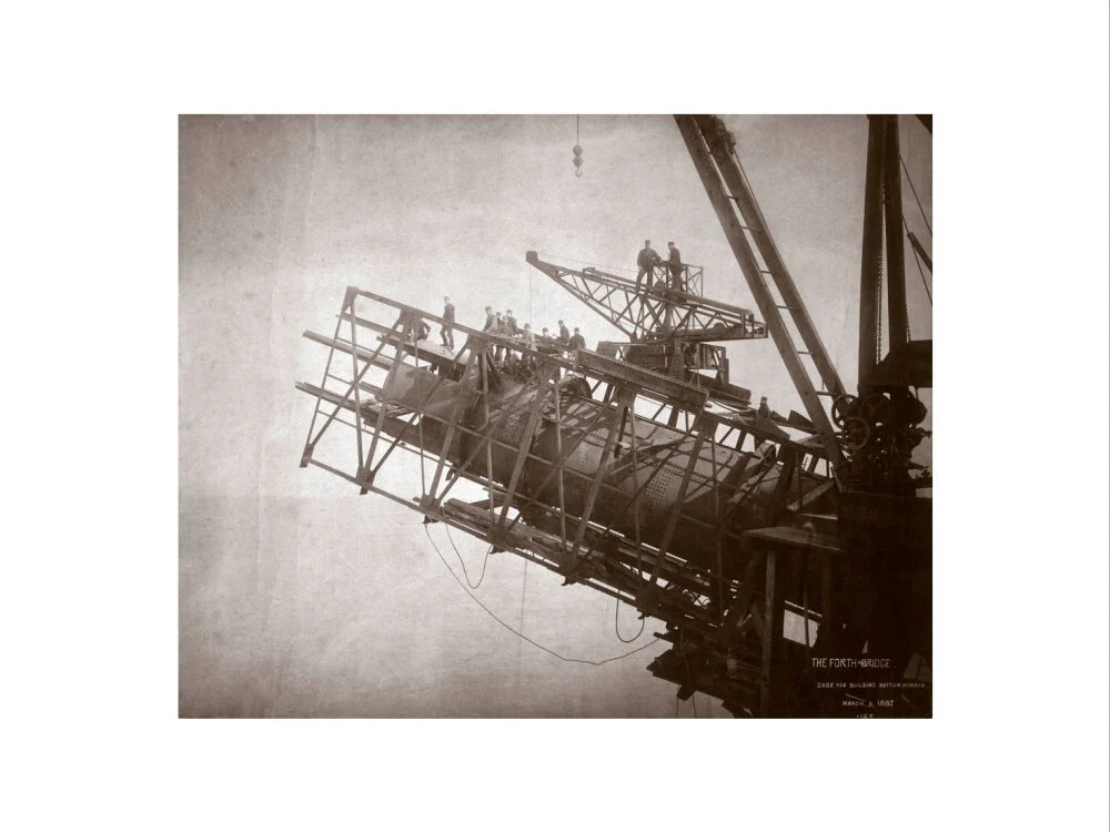 Construction works, Forth Railway Bridge, Scotland, 9 March 1887. - Image 55