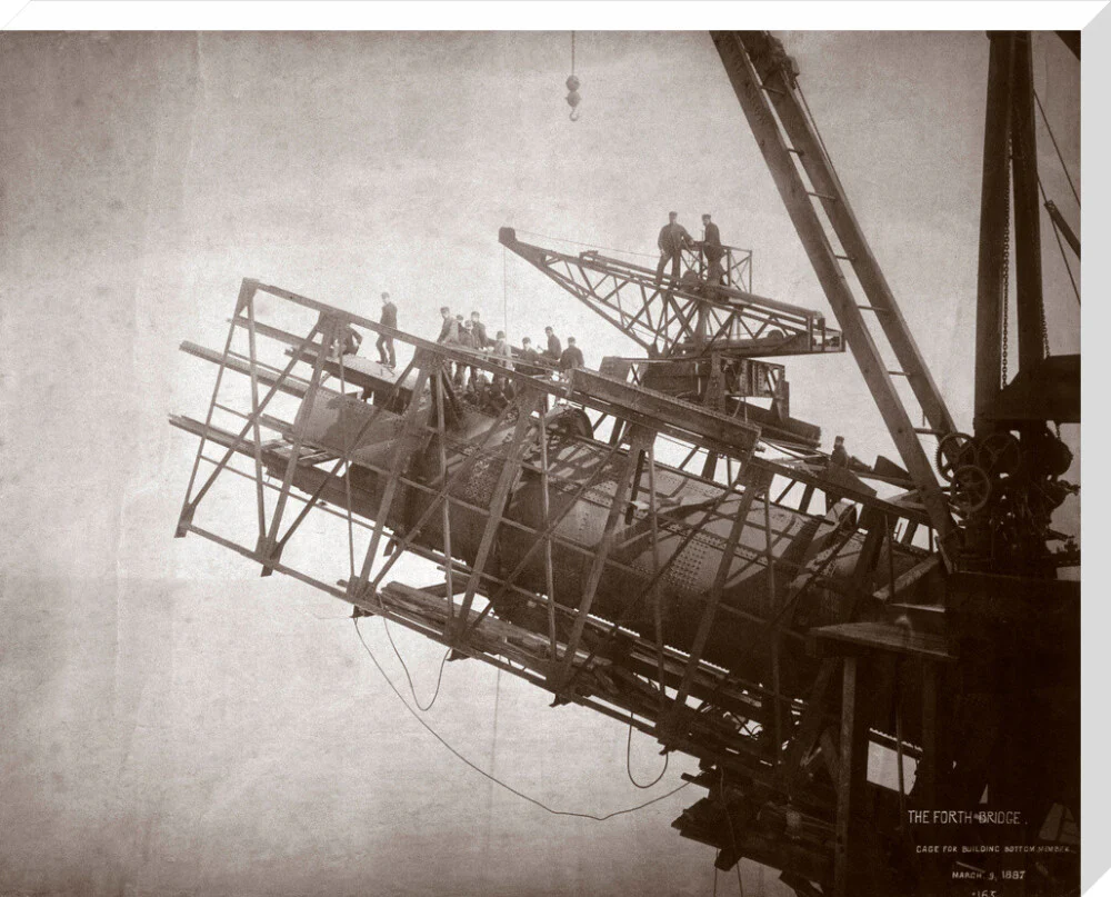 Construction works, Forth Railway Bridge, Scotland, 9 March 1887. - Image 67