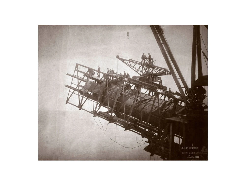 Construction works, Forth Railway Bridge, Scotland, 9 March 1887. - Image 7