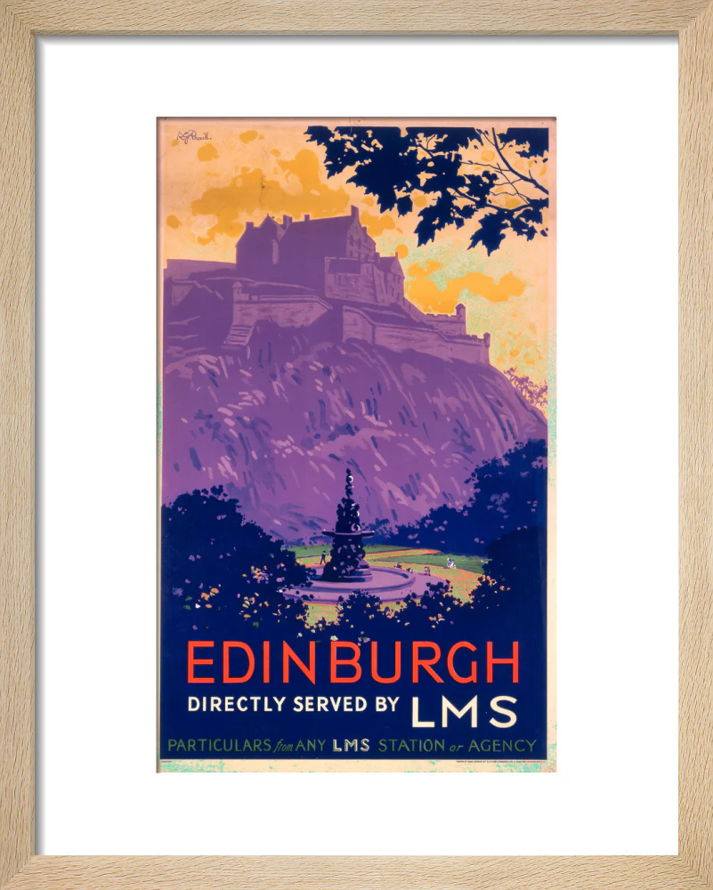 'Edinburgh, directly served by LMS', poster, c 1930s. - Image 6