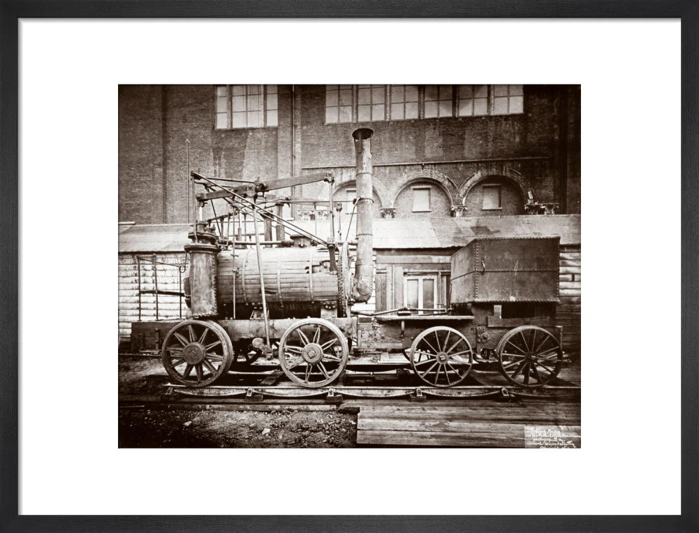 'Puffing Billy' steam locomotive, outside the Patent Museum, London, 1876. - Image 13
