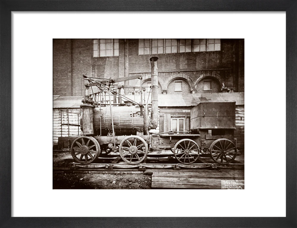 'Puffing Billy' steam locomotive, outside the Patent Museum, London, 1876. - Image 41
