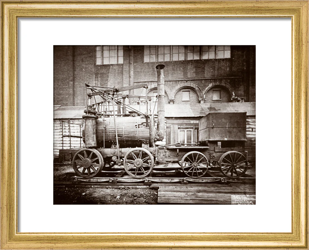 'Puffing Billy' steam locomotive, outside the Patent Museum, London, 1876. - Image 5