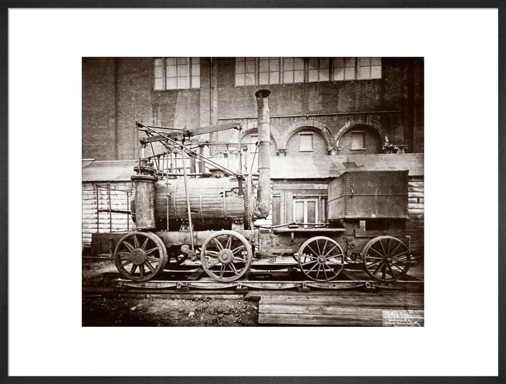 'Puffing Billy' steam locomotive, outside the Patent Museum, London, 1876. - Image 56