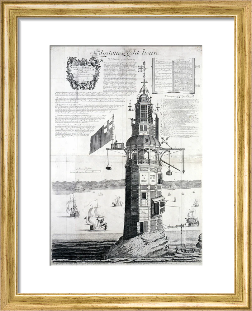 The first Eddystone lighthouse, Devon, 1703. - Image 5