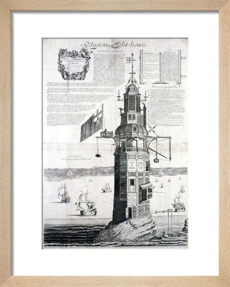 The first Eddystone lighthouse, Devon, 1703. - Image 6