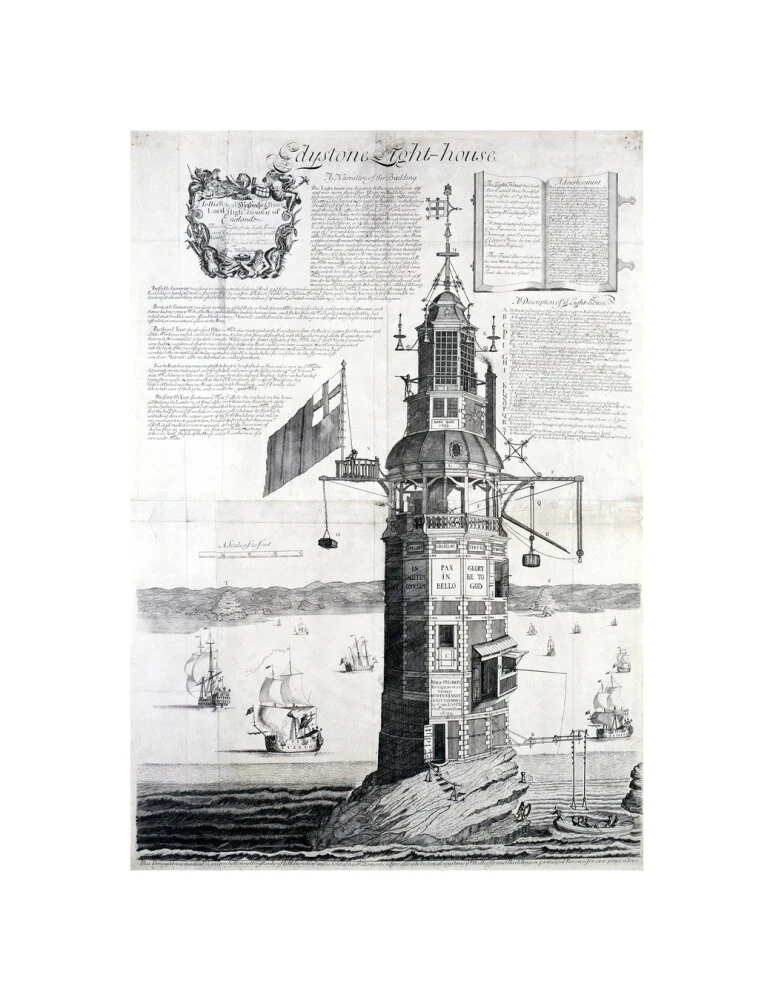 The first Eddystone lighthouse, Devon, 1703. - Image 60
