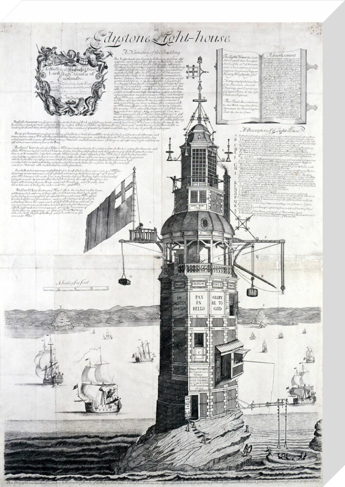 The first Eddystone lighthouse, Devon, 1703. - Image 65