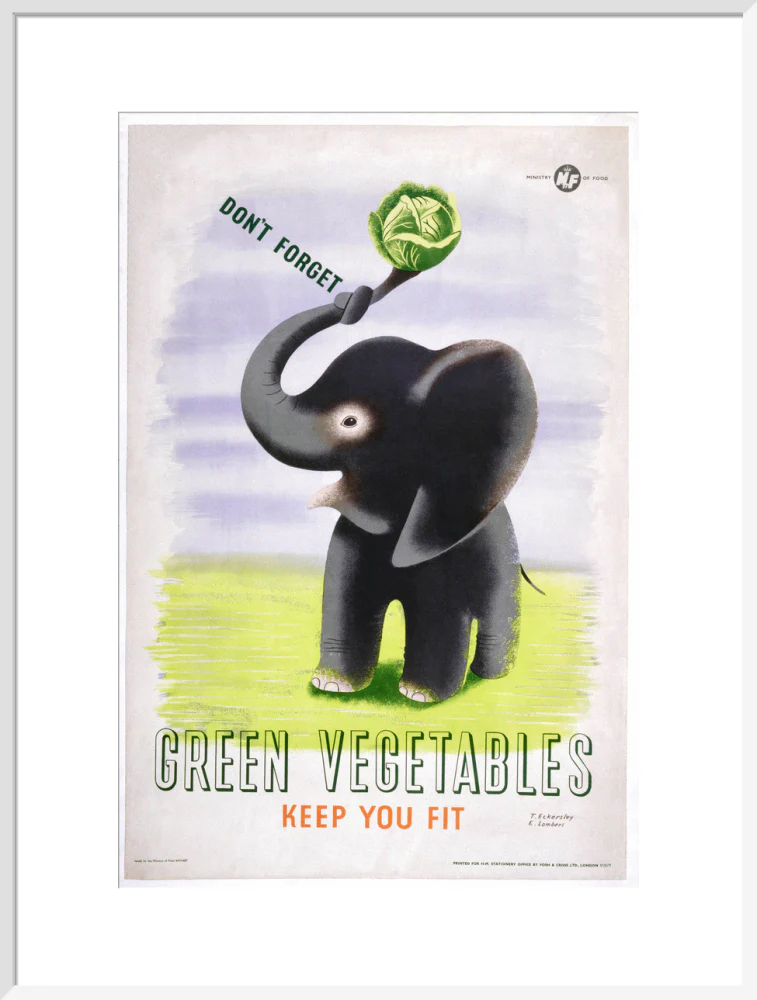 Don't Forget, Green Vegetables Keep You Fit', c 1951. - Image 24