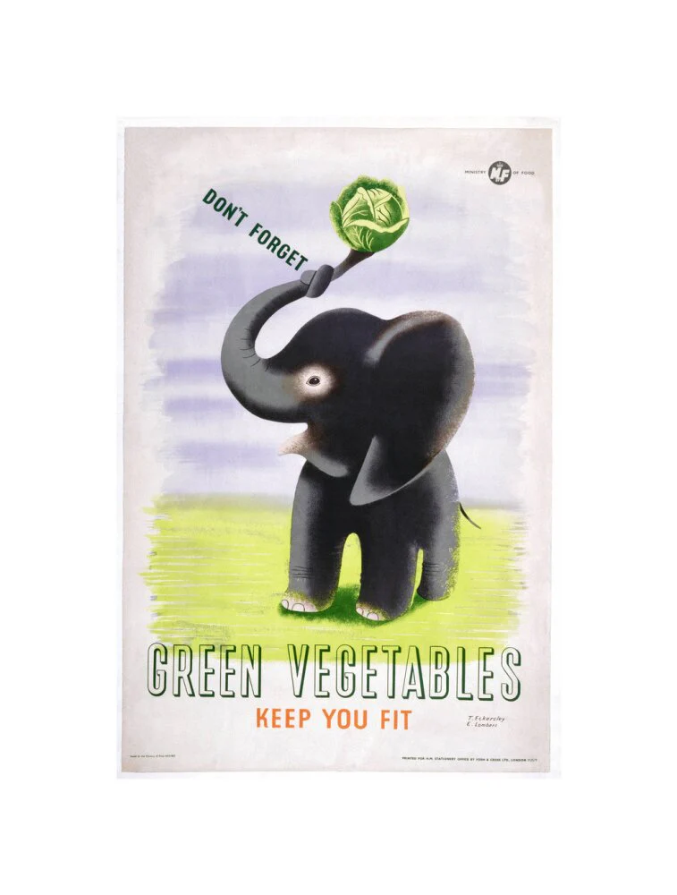Don't Forget, Green Vegetables Keep You Fit', c 1951. - Image 27