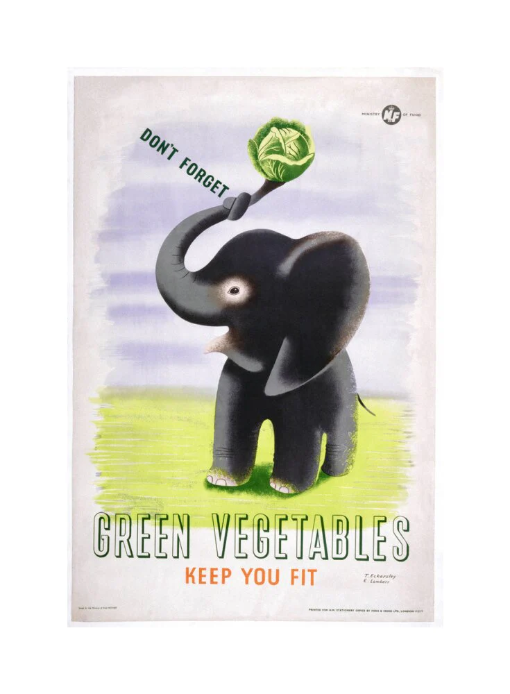 Don't Forget, Green Vegetables Keep You Fit', c 1951. - Image 61