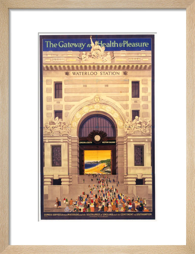 'Waterloo Station - The Gateway to Health & Pleasure', poster, 1922. - Image 11