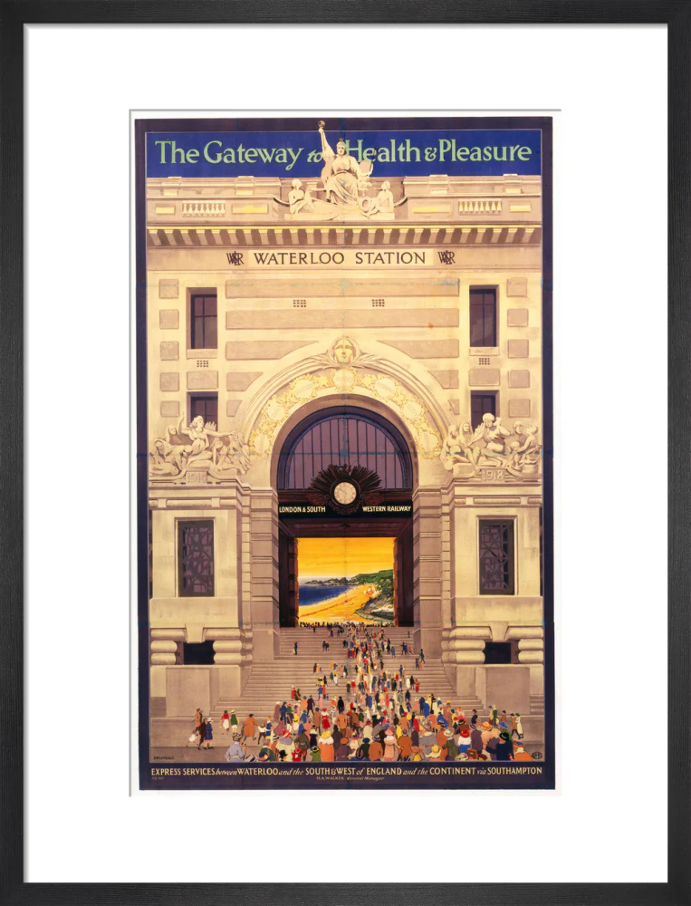 'Waterloo Station - The Gateway to Health & Pleasure', poster, 1922. - Image 13