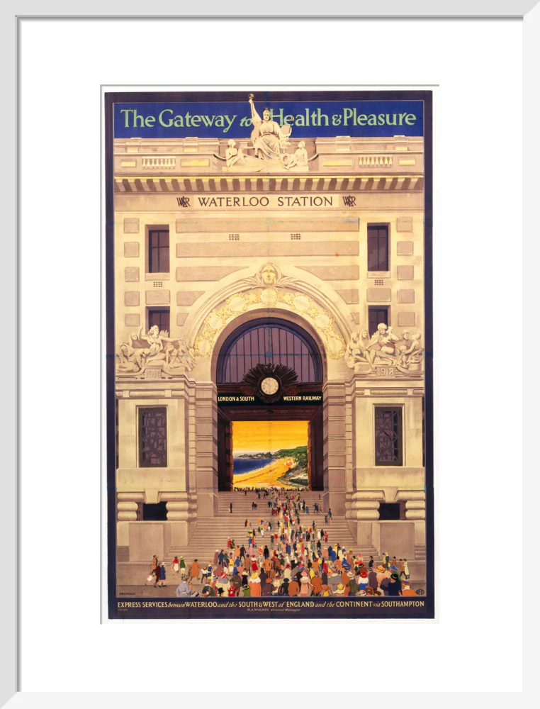 'Waterloo Station - The Gateway to Health & Pleasure', poster, 1922. - Image 14