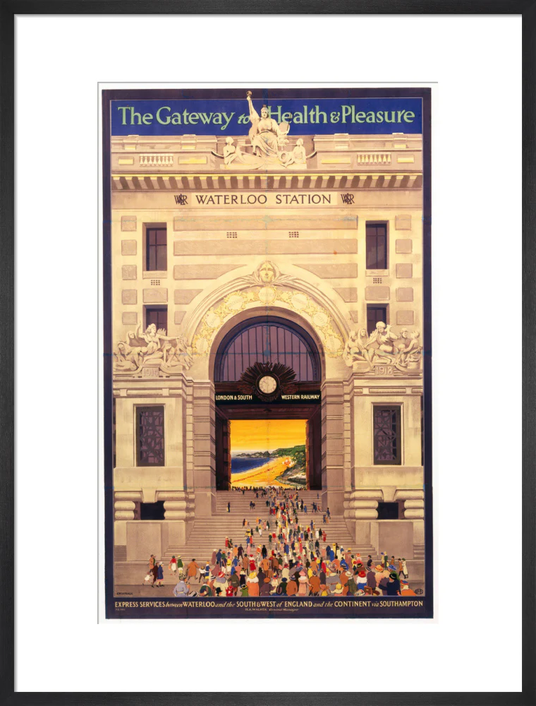 'Waterloo Station - The Gateway to Health & Pleasure', poster, 1922. - Image 18