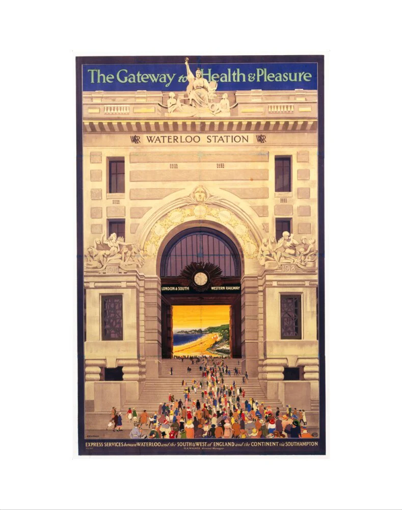 'Waterloo Station - The Gateway to Health & Pleasure', poster, 1922. - Image 2