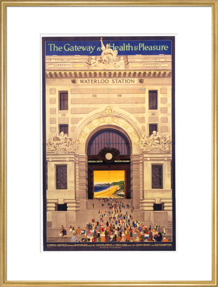 'Waterloo Station - The Gateway to Health & Pleasure', poster, 1922. - Image 25