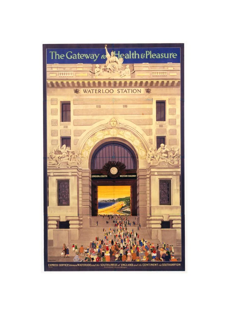 'Waterloo Station - The Gateway to Health & Pleasure', poster, 1922. - Image 27