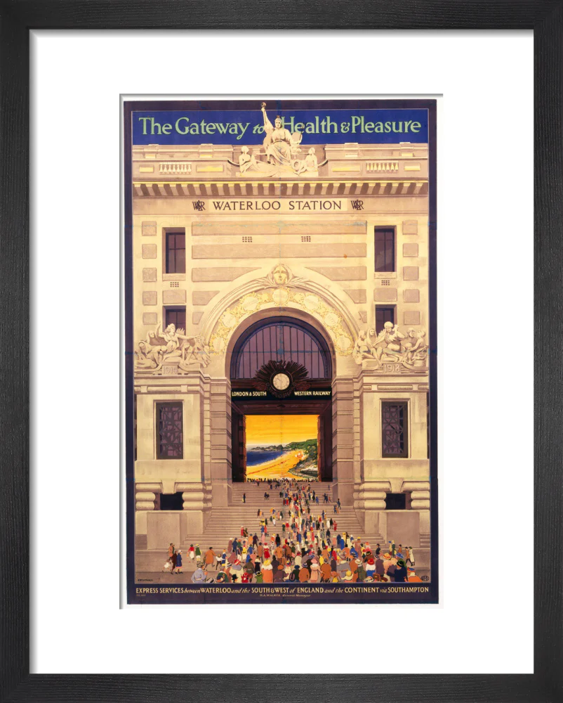 'Waterloo Station - The Gateway to Health & Pleasure', poster, 1922. - Image 3