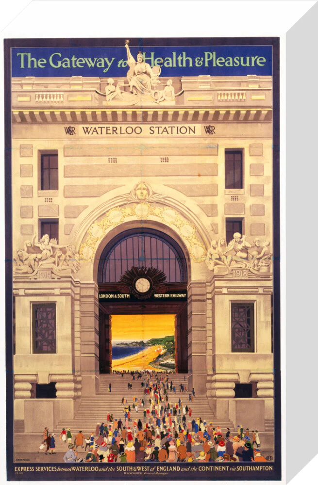 'Waterloo Station - The Gateway to Health & Pleasure', poster, 1922. - Image 31