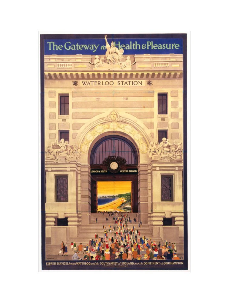 'Waterloo Station - The Gateway to Health & Pleasure', poster, 1922. - Image 50